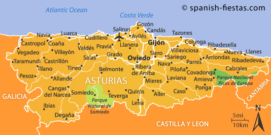 Asturias Map