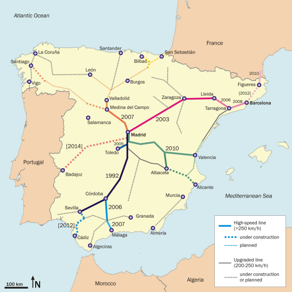 AVE Rail Map