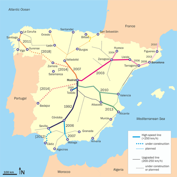 AVE Rail Map 