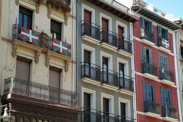 Typical Street Scene in Pamplona